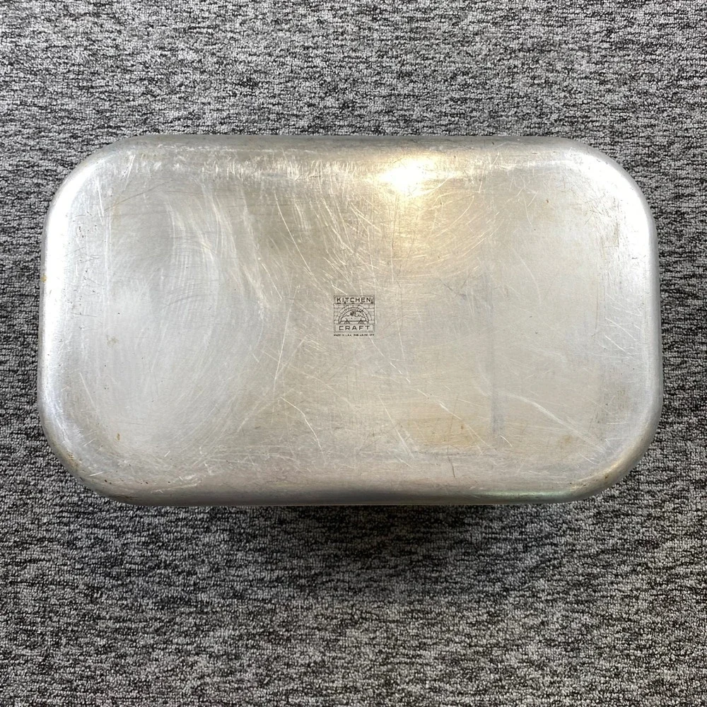 Vintage Kitchen Craft Aluminum Roast Oven Roaster 1940s 1950s USA 18.75 Inch